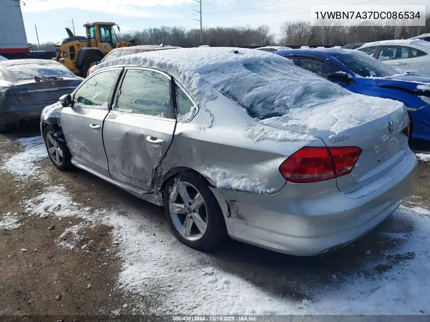 1VWBN7A37DC086534 2013 Volkswagen Passat 2.0L Tdi Se