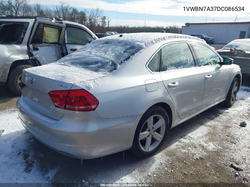 1VWBN7A37DC086534 2013 Volkswagen Passat 2.0L Tdi Se