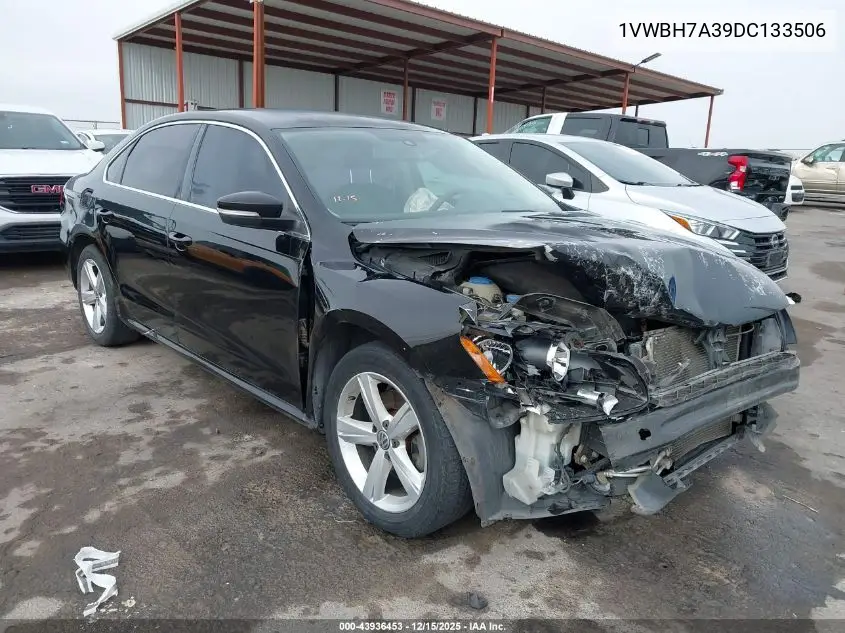 1VWBH7A39DC133506 2013 Volkswagen Passat 2.5L Se