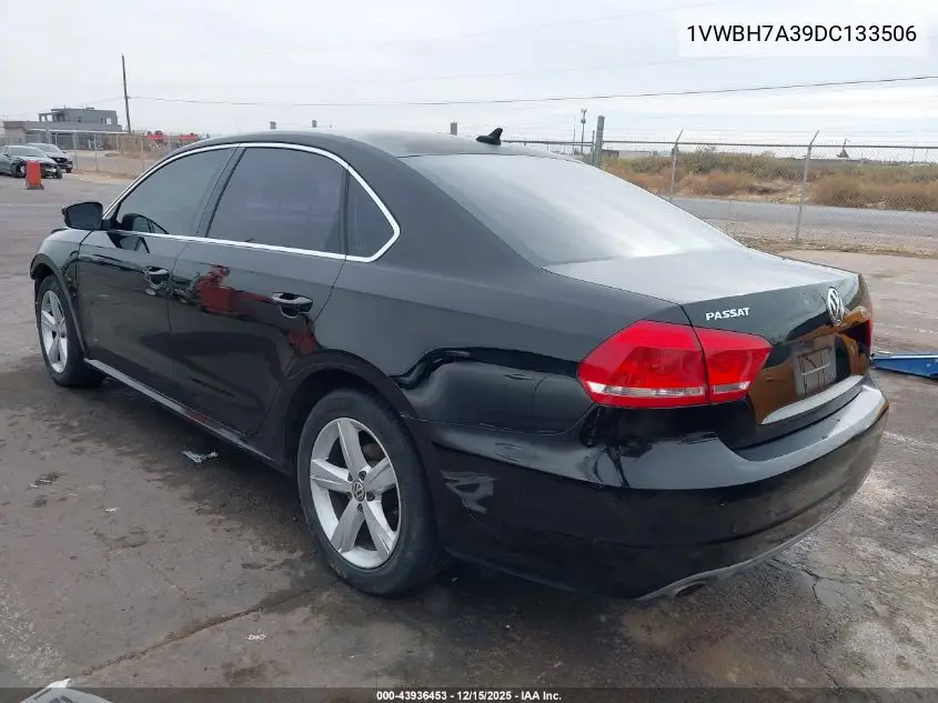 1VWBH7A39DC133506 2013 Volkswagen Passat 2.5L Se
