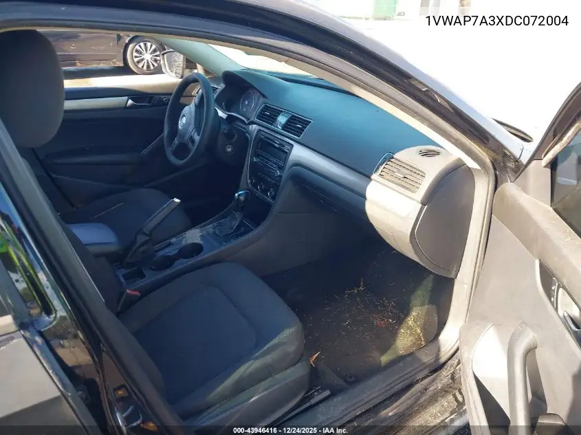 1VWAP7A3XDC072004 2013 Volkswagen Passat 2.5L S