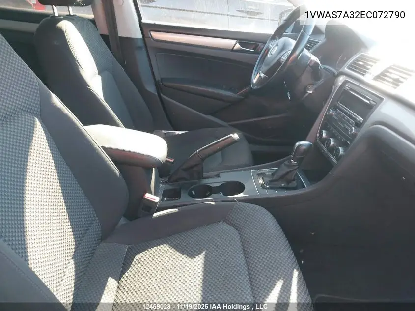 1VWAS7A32EC072790 2014 Volkswagen Passat S
