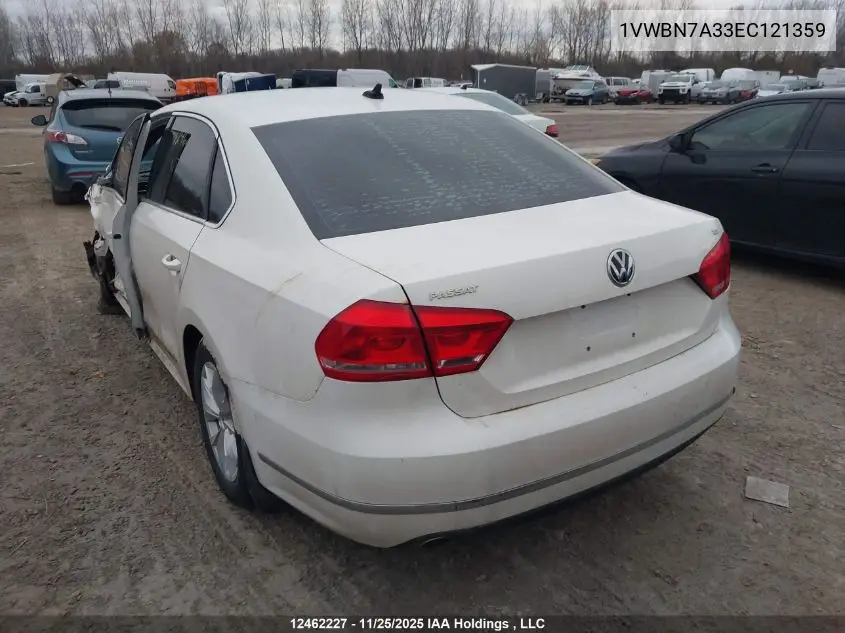 1VWBN7A33EC121359 2014 Volkswagen Passat 2.0 Tdi Comfortline