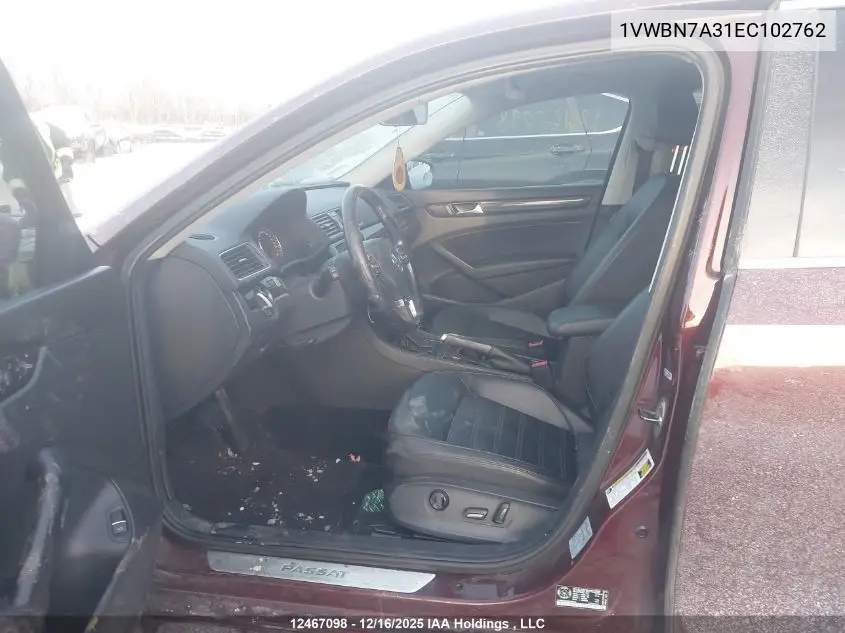 1VWBN7A31EC102762 2014 Volkswagen Passat 2.0 Tdi Comfortline