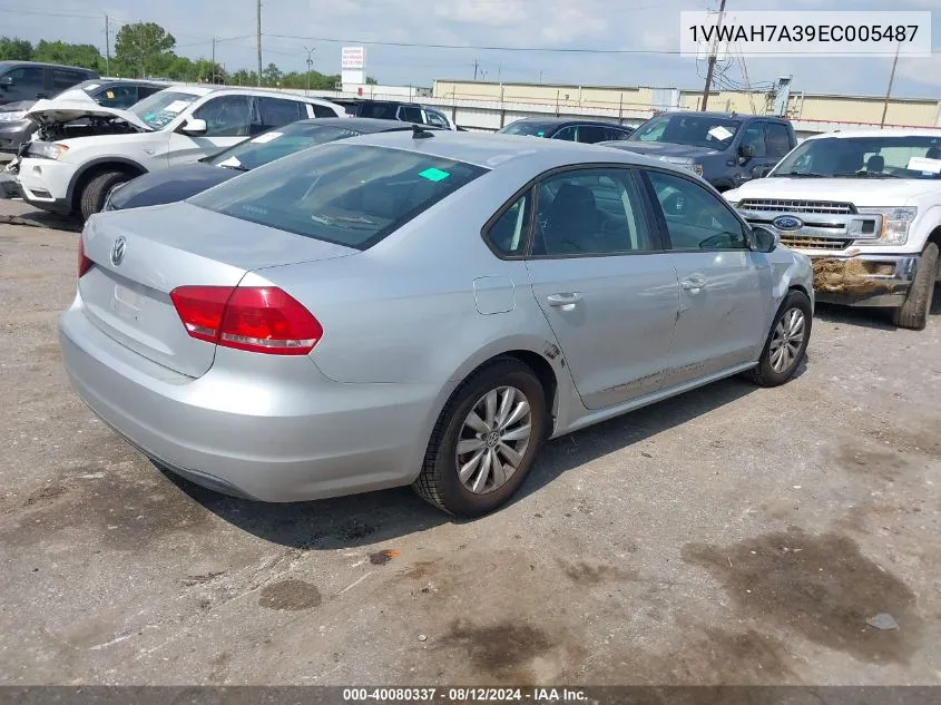 1VWAH7A39EC005487 2014 Volkswagen Passat 2.5L Wolfsburg Edition