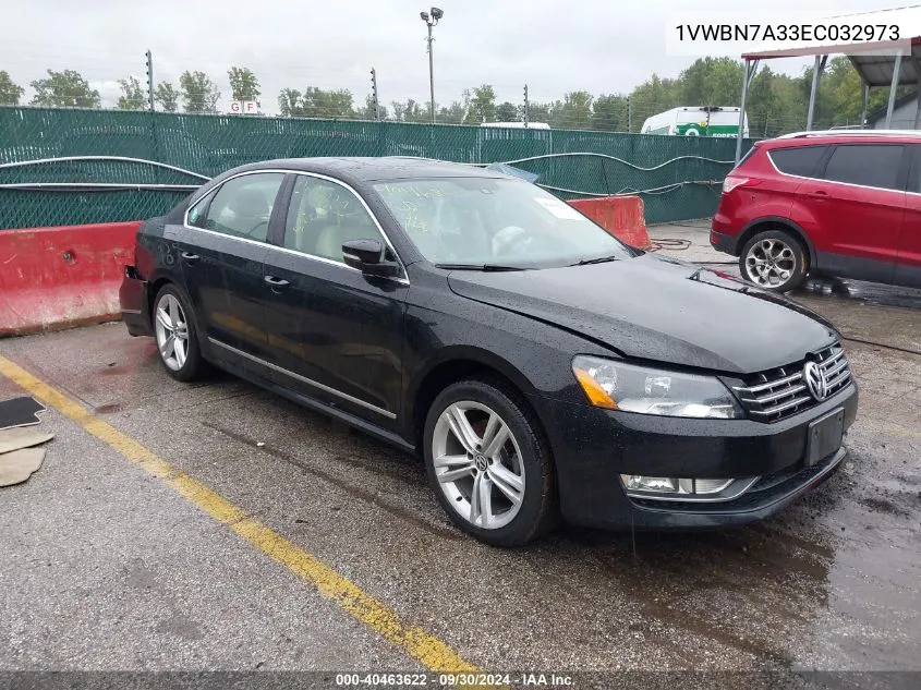 1VWBN7A33EC032973 2014 Volkswagen Passat 2.0L Tdi Se