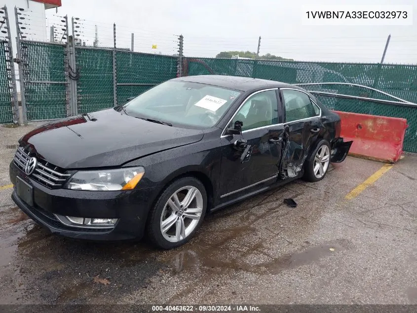 1VWBN7A33EC032973 2014 Volkswagen Passat 2.0L Tdi Se