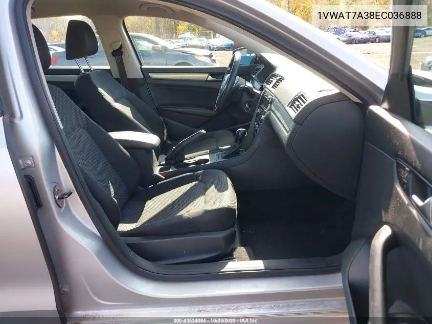 1VWAT7A38EC036888 2014 Volkswagen Passat 1.8T S