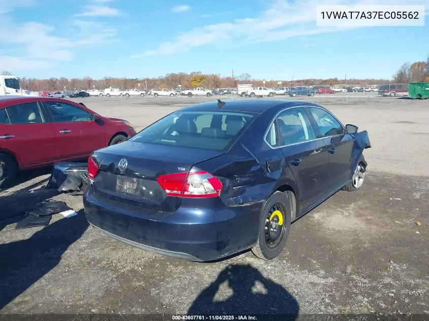1VWAT7A37EC055626 2014 Volkswagen Passat S