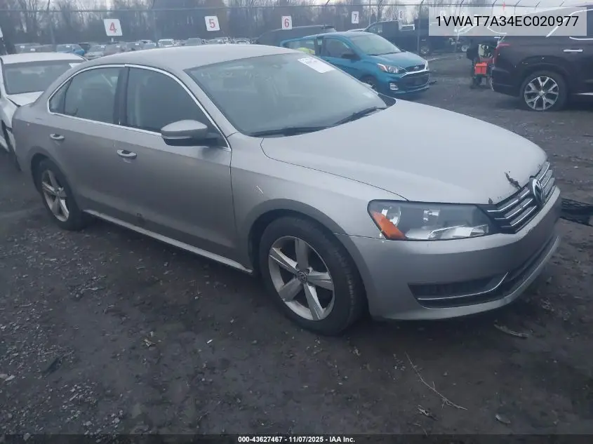 1VWAT7A34EC020977 2014 Volkswagen Passat 1.8T Wolfsburg Edition