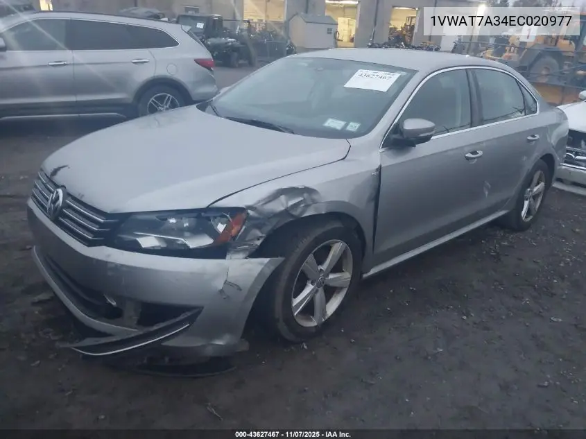 1VWAT7A34EC020977 2014 Volkswagen Passat 1.8T Wolfsburg Edition