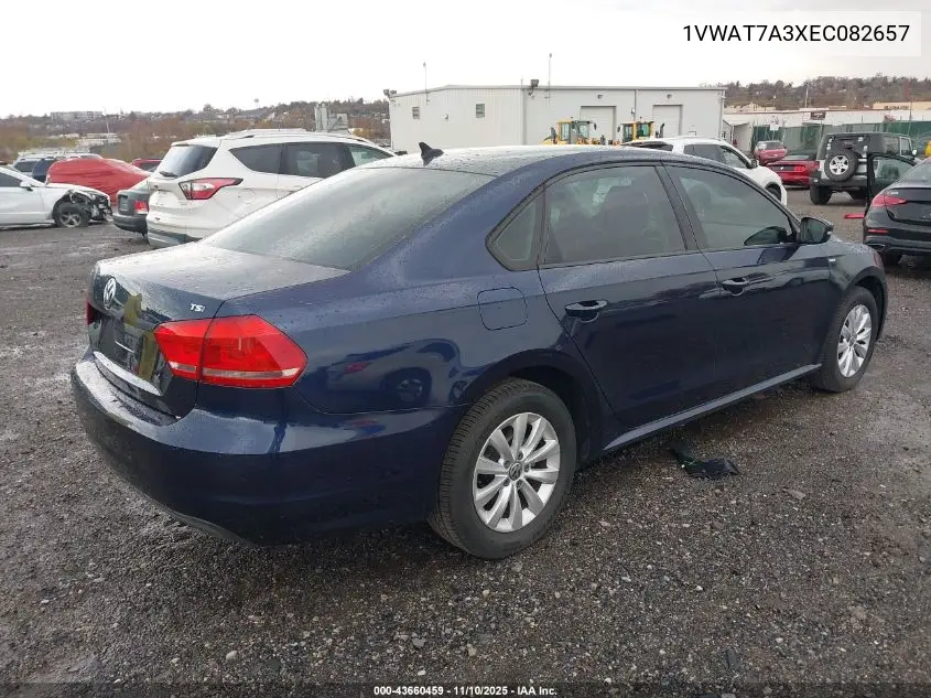 1VWAT7A3XEC082657 2014 Volkswagen Passat 1.8T Wolfsburg Edition