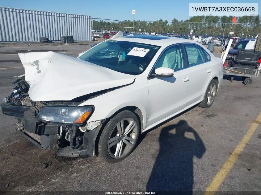 1VWBT7A3XEC036668 2014 Volkswagen Passat 1.8T Se