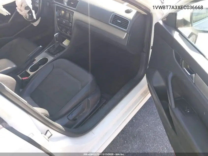 1VWBT7A3XEC036668 2014 Volkswagen Passat 1.8T Se