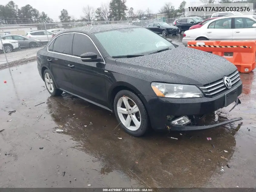 1VWAT7A32EC032576 2014 Volkswagen Passat 1.8T Wolfsburg Edition