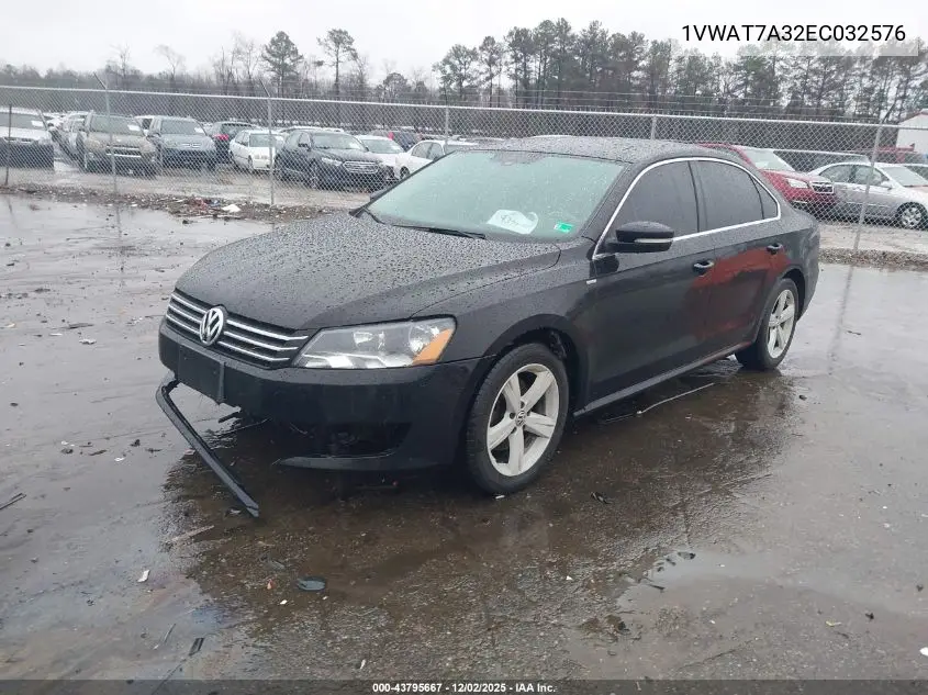 1VWAT7A32EC032576 2014 Volkswagen Passat 1.8T Wolfsburg Edition