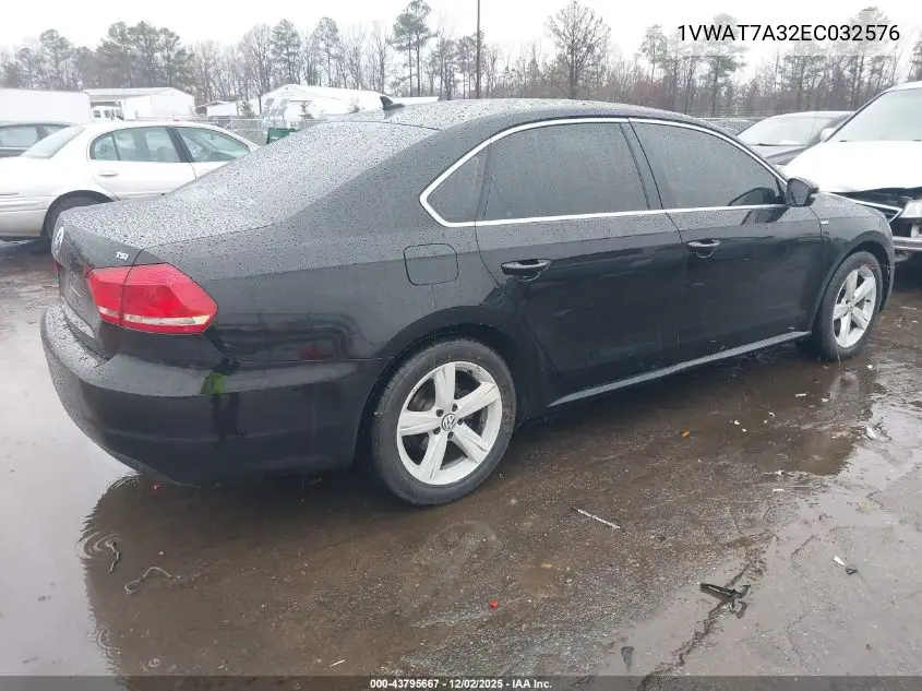 1VWAT7A32EC032576 2014 Volkswagen Passat 1.8T Wolfsburg Edition