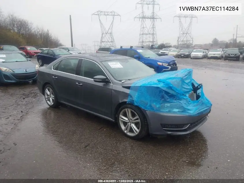 1VWBN7A37EC114284 2014 Volkswagen Passat 2.0L Tdi Se