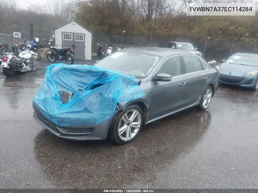 1VWBN7A37EC114284 2014 Volkswagen Passat 2.0L Tdi Se