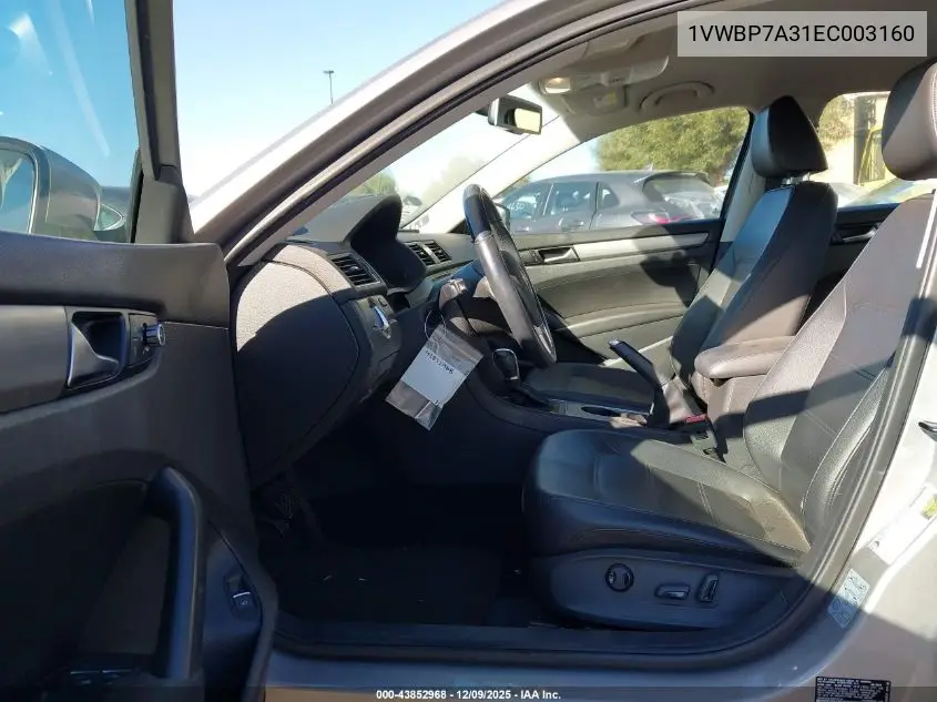 1VWBP7A31EC003160 2014 Volkswagen Passat 2.5L Se