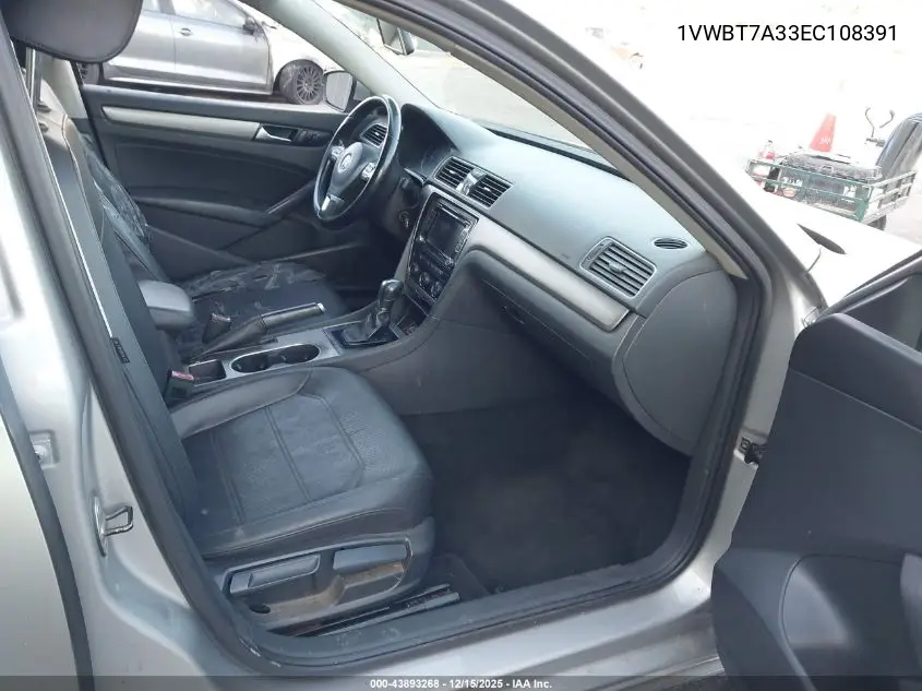 1VWBT7A33EC108391 2014 Volkswagen Passat 1.8T Se