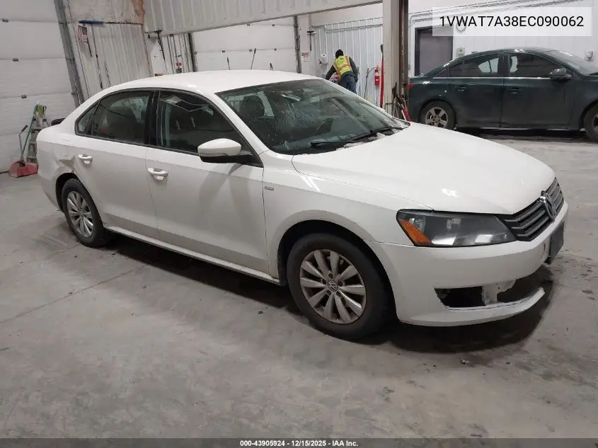 1VWAT7A38EC090062 2014 Volkswagen Passat 1.8T Wolfsburg Edition