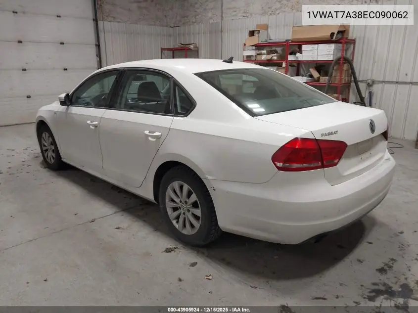 1VWAT7A38EC090062 2014 Volkswagen Passat 1.8T Wolfsburg Edition