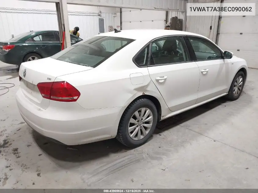 1VWAT7A38EC090062 2014 Volkswagen Passat 1.8T Wolfsburg Edition