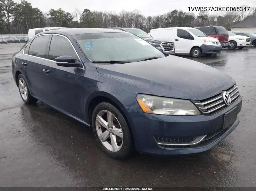 1VWBS7A3XEC065347 2014 Volkswagen Passat 1.8T Se