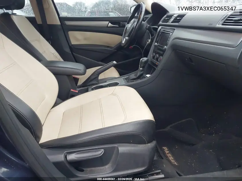 1VWBS7A3XEC065347 2014 Volkswagen Passat 1.8T Se