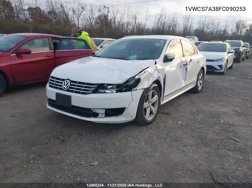1VWCS7A38FC090253 2015 Volkswagen Passat 1.8 Tsi Highline