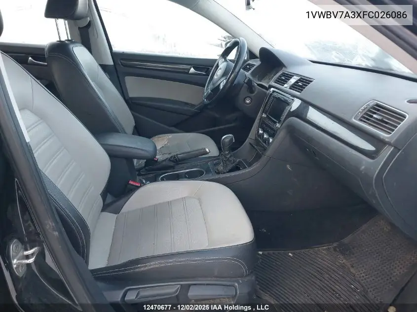 1VWBV7A3XFC026086 2015 Volkswagen Passat 2.0 Tdi Comfortline