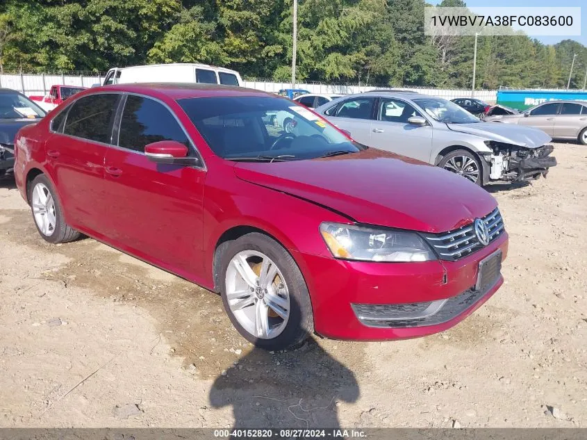 1VWBV7A38FC083600 2015 Volkswagen Passat 2.0L Tdi Se