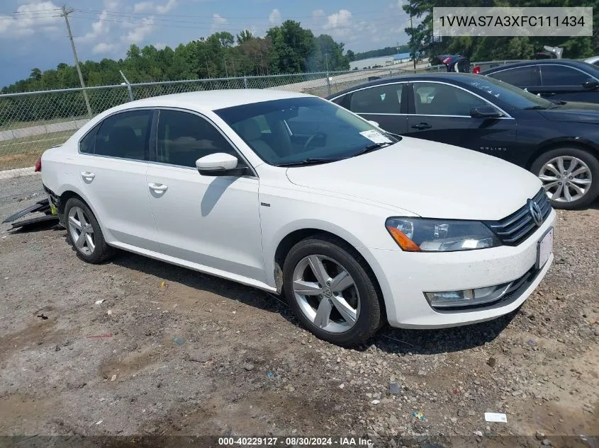 1VWAS7A3XFC111434 2015 Volkswagen Passat 1.8T Limited Edition