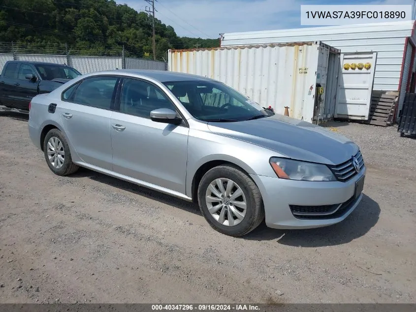 1VWAS7A39FC018890 2015 Volkswagen Passat 1.8T Wolfsburg Edition