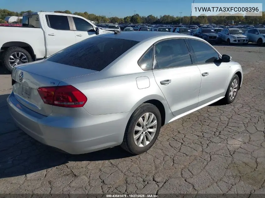 1VWAT7A3XFC008396 2015 Volkswagen Passat 1.8T Wolfsburg Edition