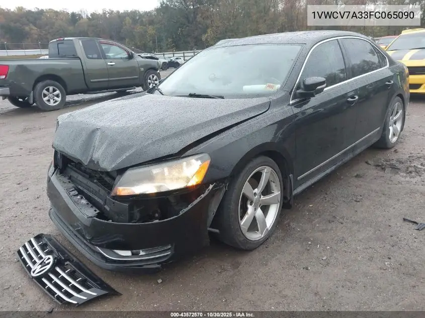 1VWCV7A33FC065090 2015 Volkswagen Passat 2.0L Tdi Sel Premium