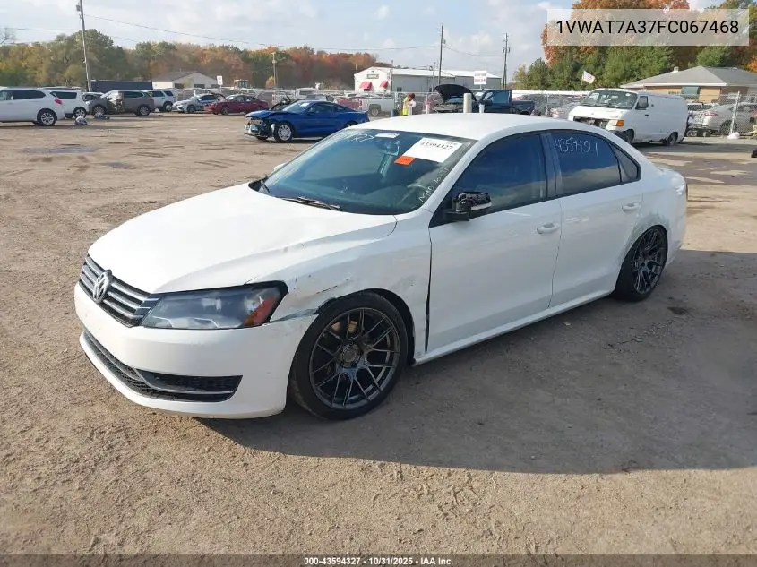1VWAT7A37FC067468 2015 Volkswagen Passat 1.8T S