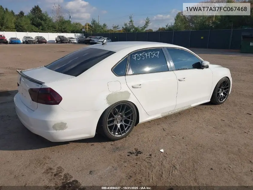 1VWAT7A37FC067468 2015 Volkswagen Passat 1.8T S