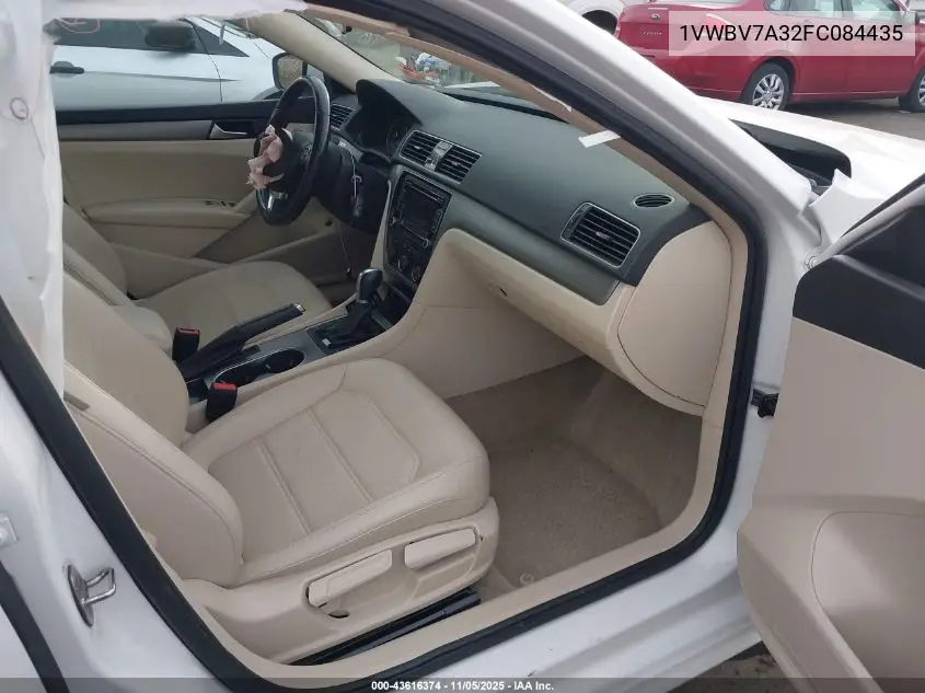 1VWBV7A32FC084435 2015 Volkswagen Passat 2.0L Tdi Se