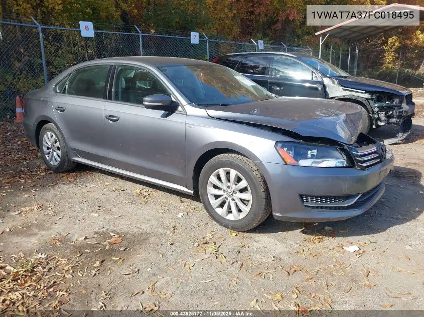 1VWAT7A37FC018495 2015 Volkswagen Passat 1.8T Wolfsburg Edition
