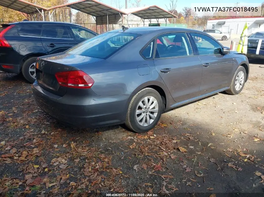 1VWAT7A37FC018495 2015 Volkswagen Passat 1.8T Wolfsburg Edition