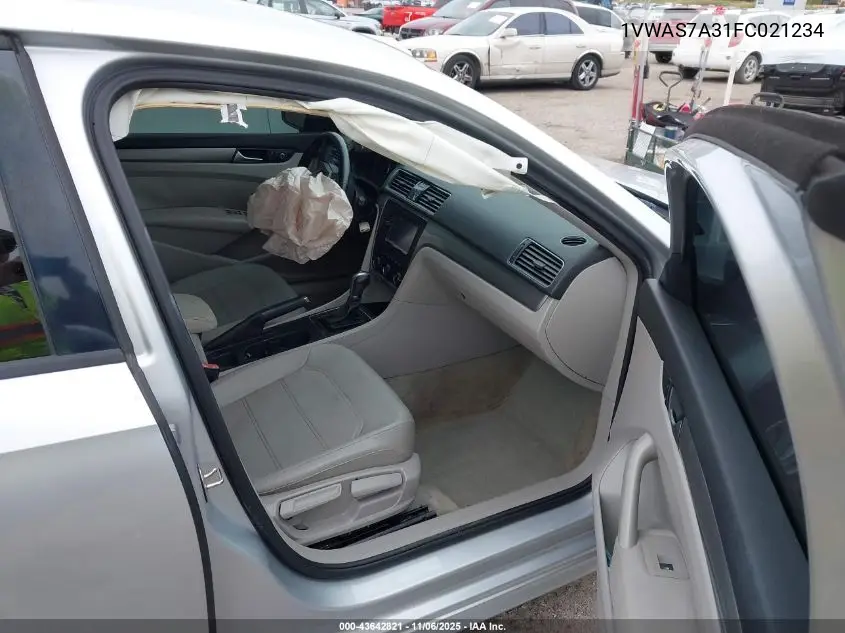 1VWAS7A31FC021234 2015 Volkswagen Passat 1.8T Wolfsburg Edition
