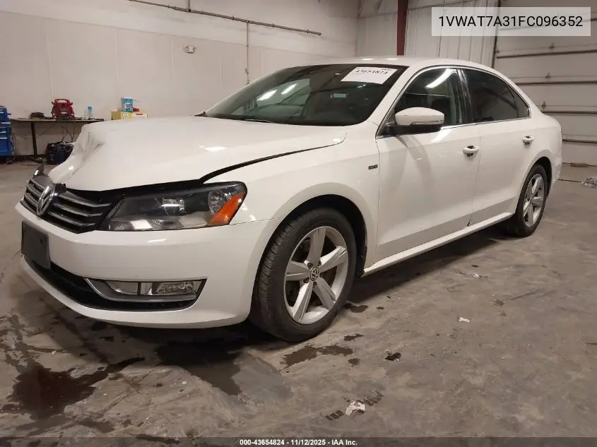 1VWAT7A31FC096352 2015 Volkswagen Passat 1.8T Limited Edition