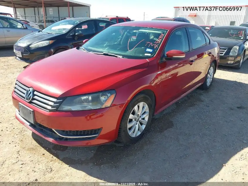 1VWAT7A37FC066997 2015 Volkswagen Passat 1.8T Wolfsburg Edition