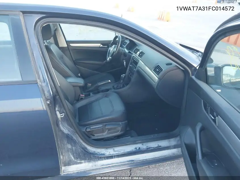 1VWAT7A31FC014572 2015 Volkswagen Passat 1.8T Wolfsburg Edition