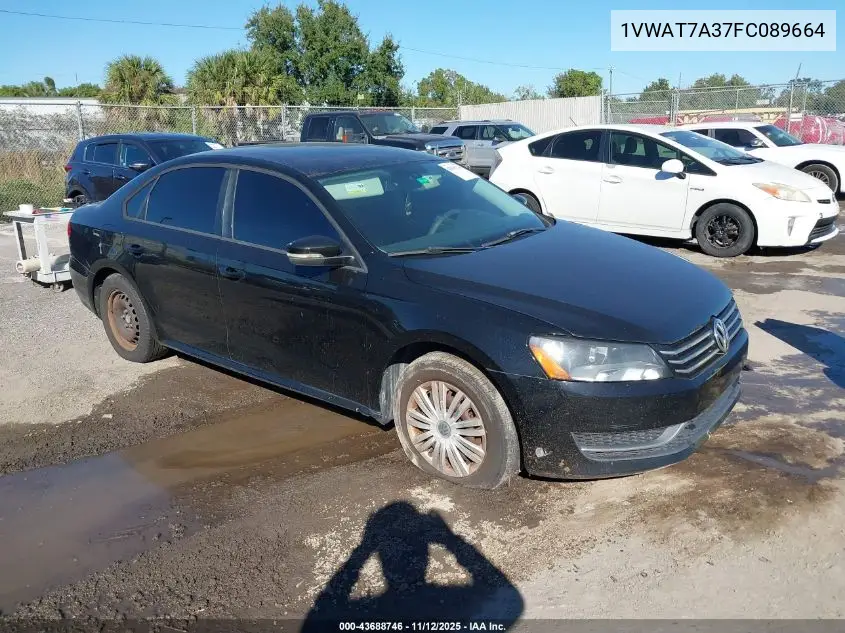 1VWAT7A37FC089664 2015 Volkswagen Passat 1.8T S