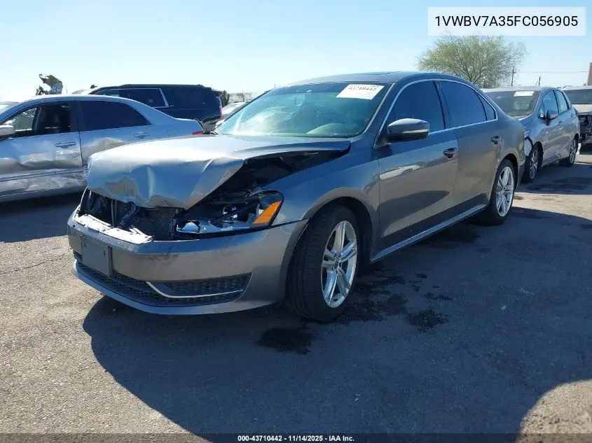 1VWBV7A35FC056905 2015 Volkswagen Passat 2.0L Tdi Se