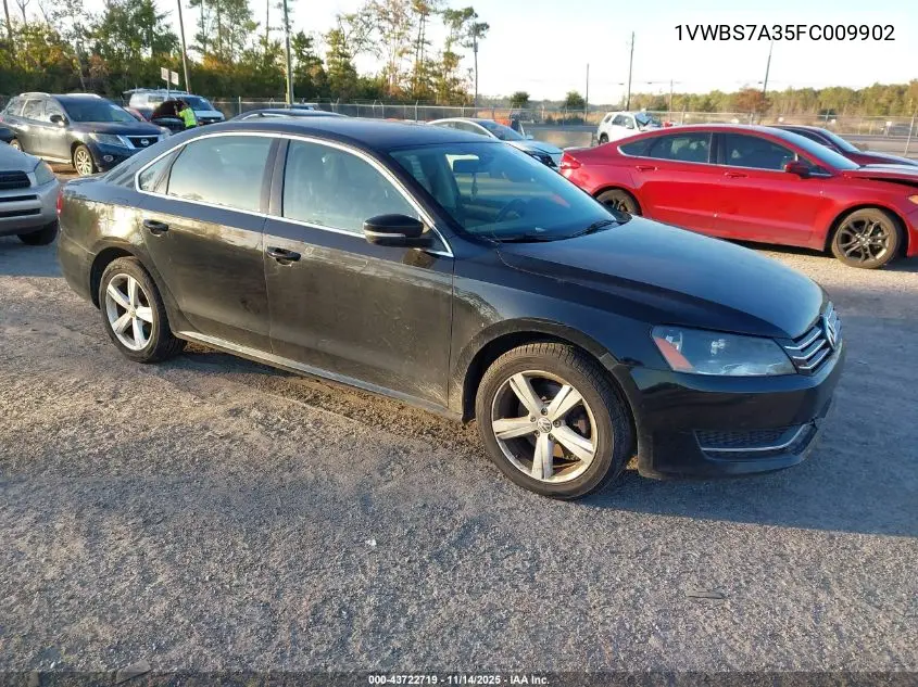 1VWBS7A35FC009902 2015 Volkswagen Passat 1.8T Se