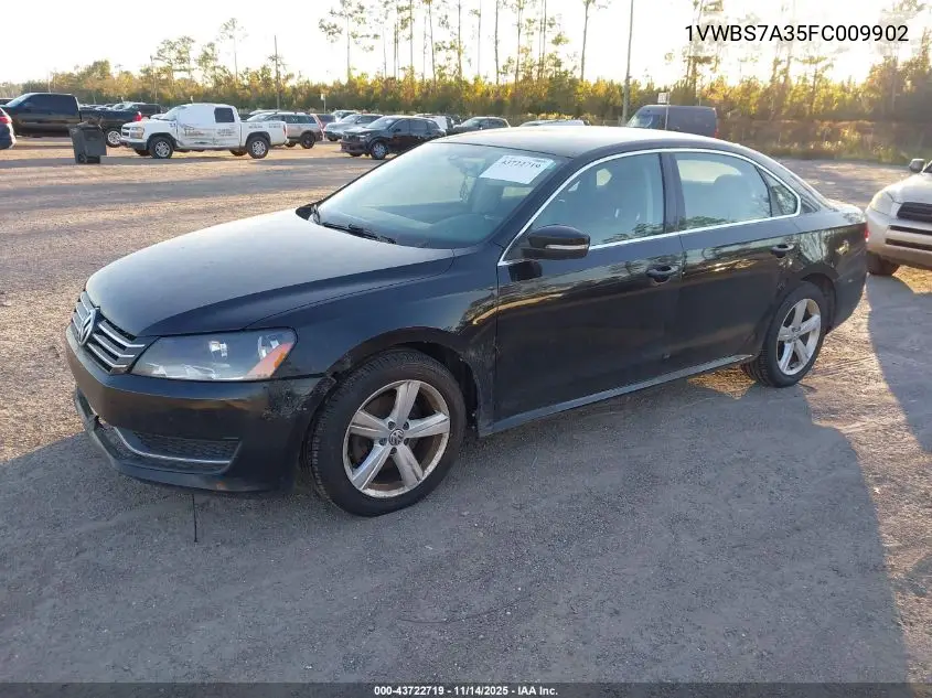 1VWBS7A35FC009902 2015 Volkswagen Passat 1.8T Se